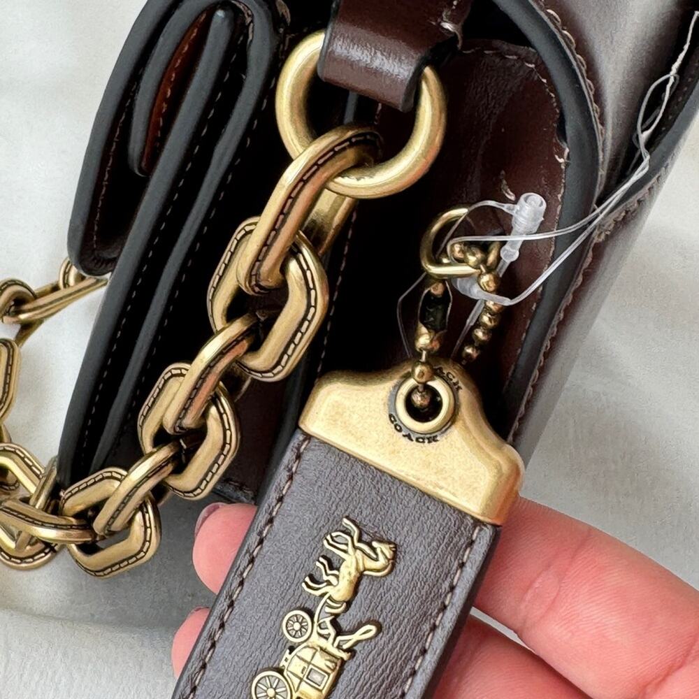 Coach Idol Shoulder Bag In Maple Oversea Exclusive CM157 - Picture 6 of 15
